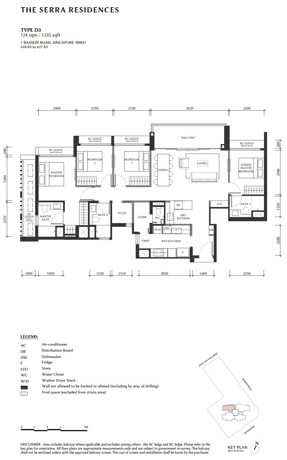 Serra Residences 4BR D3 Floor Plan