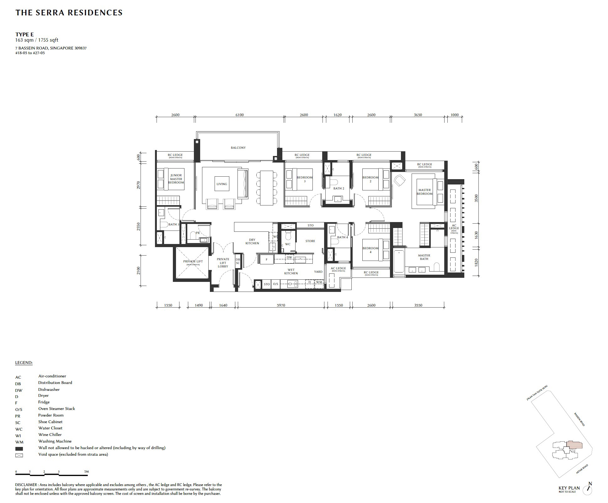 Serra Residences 5BR E Floor Plan