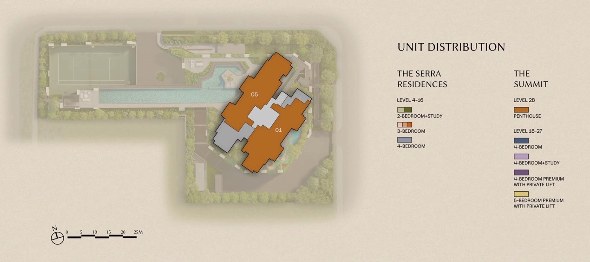 Serra Residences Level 28 Unit Distribution Site Plan