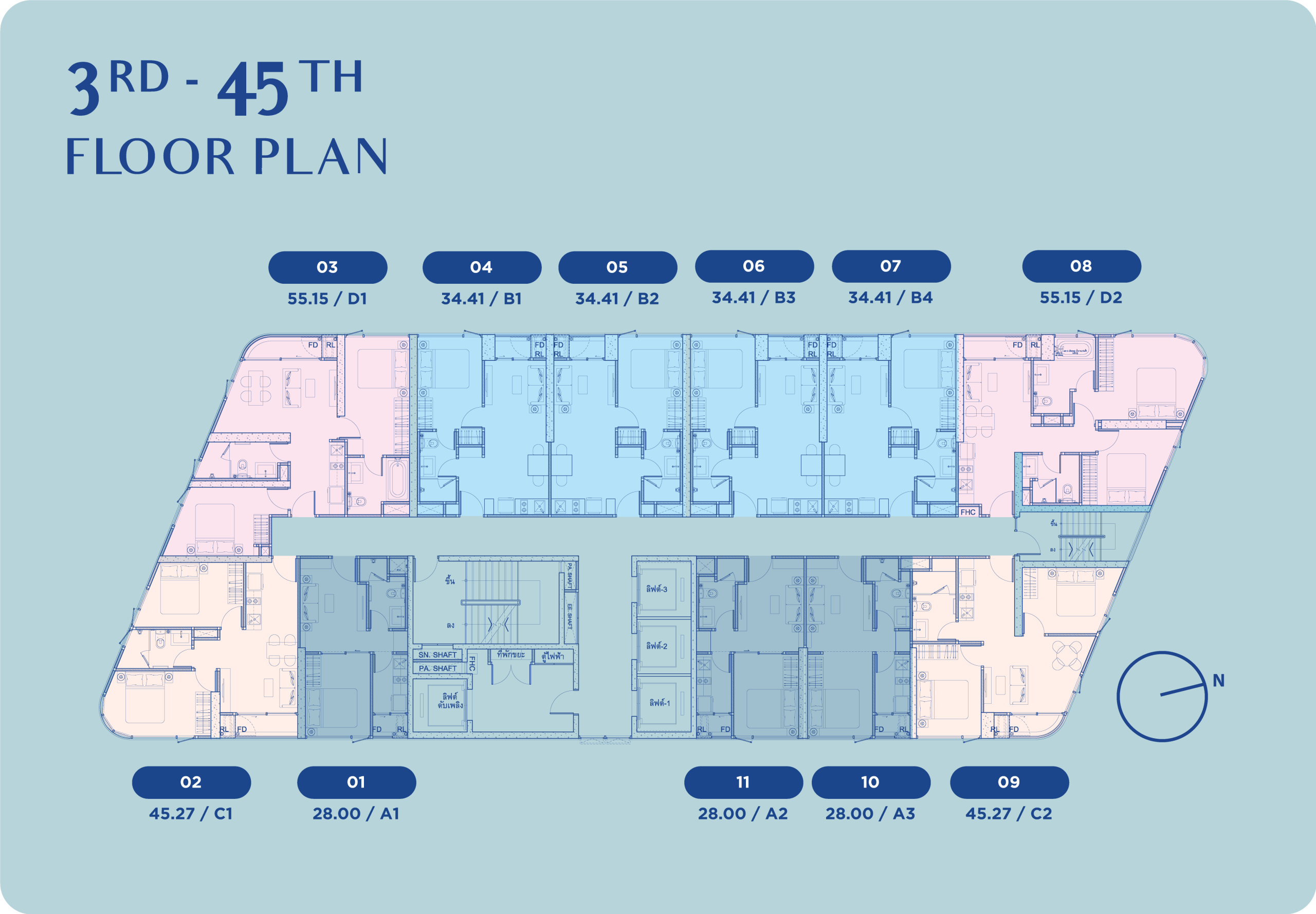 Skyrise Ave Sukhumvit 64 – 3rd To 45th Floor Site Plan