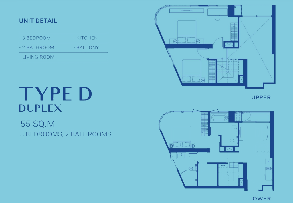 Skyrise Ave Sukhumvit 64 – Type D Duplex FloorPlan
