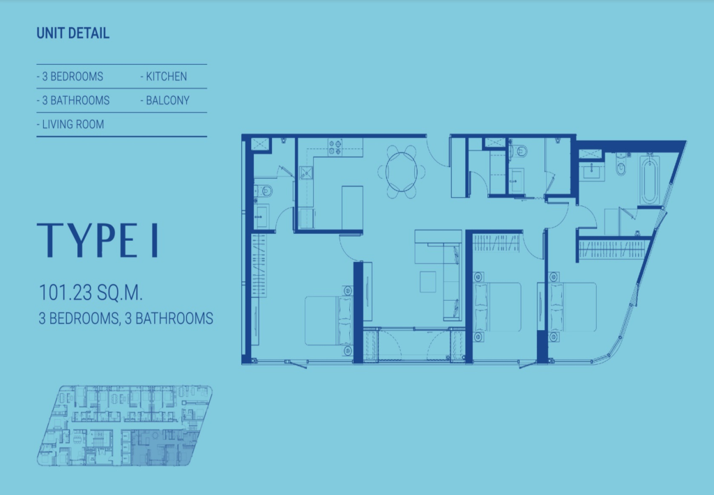 Skyrise Ave Sukhumvit 64 – Type I FloorPlan