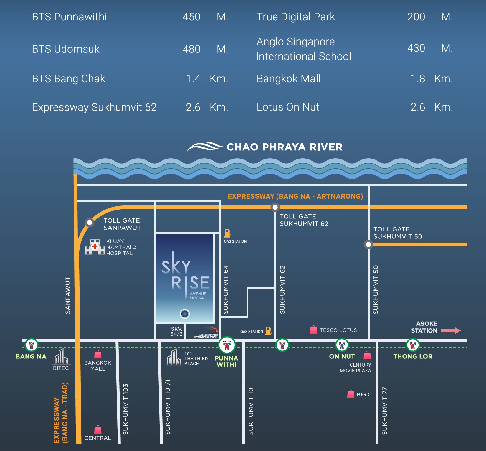 Skyrise Ave Sukhumvit 64 – Location Map