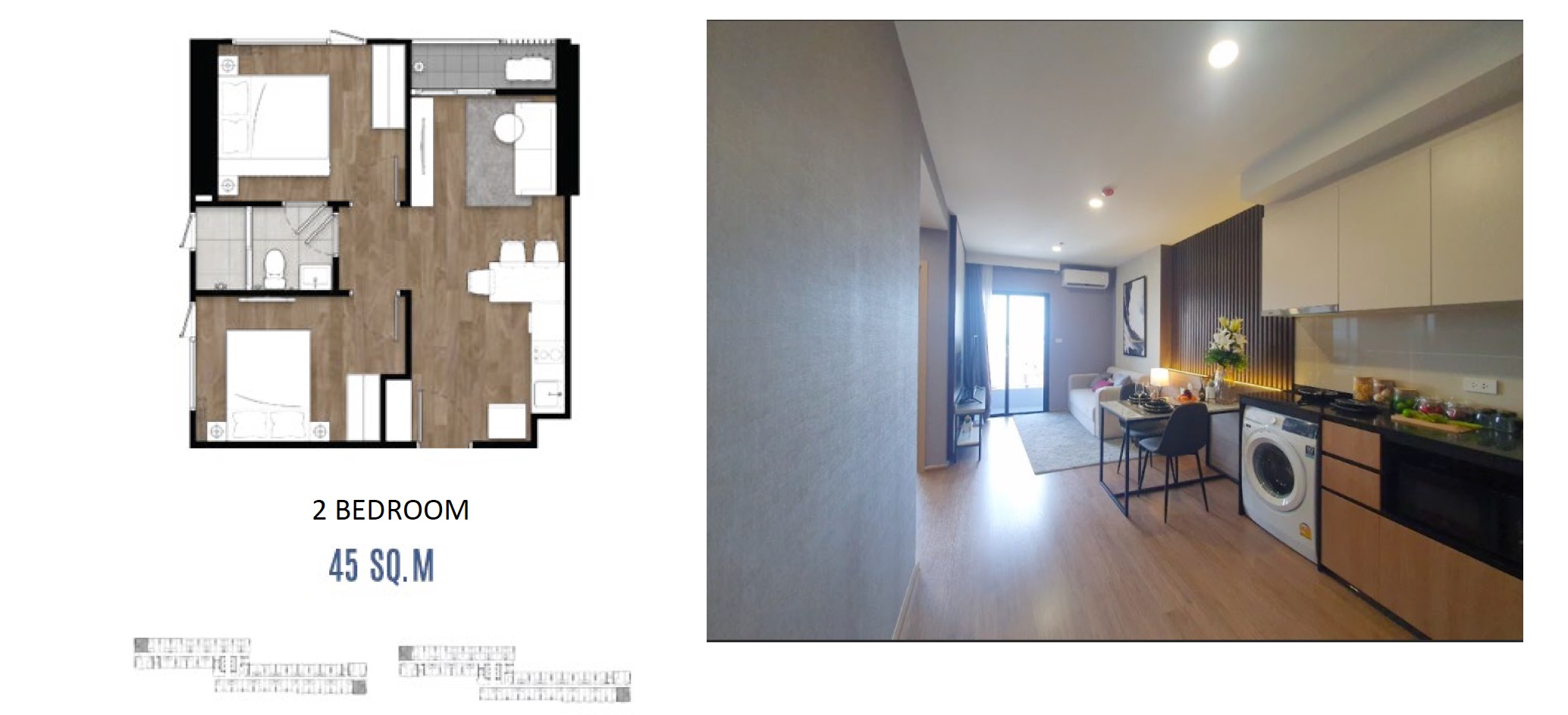 The Livin Phetkasem – 2BR Floor Plan