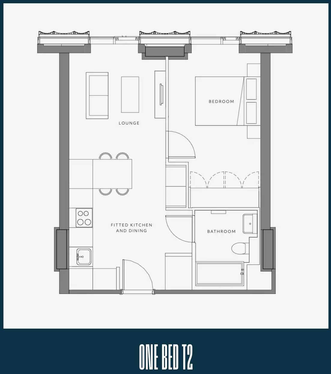 Vita Living North 1BR T2 Floorplan