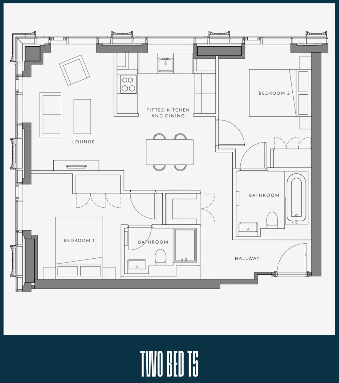 Vita Living North 2BR T5 Floorplan