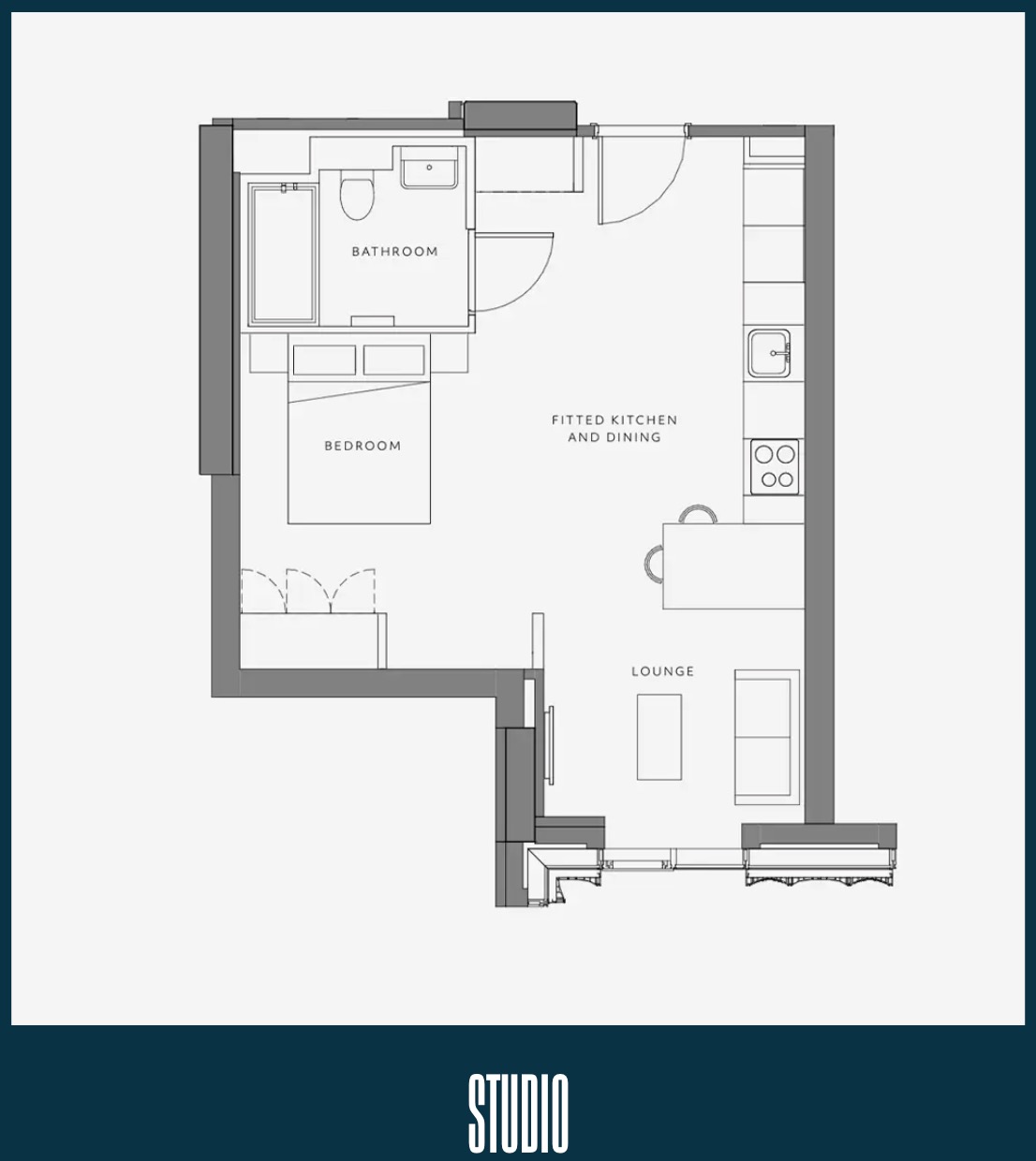Vita Living North Studio Floorplan