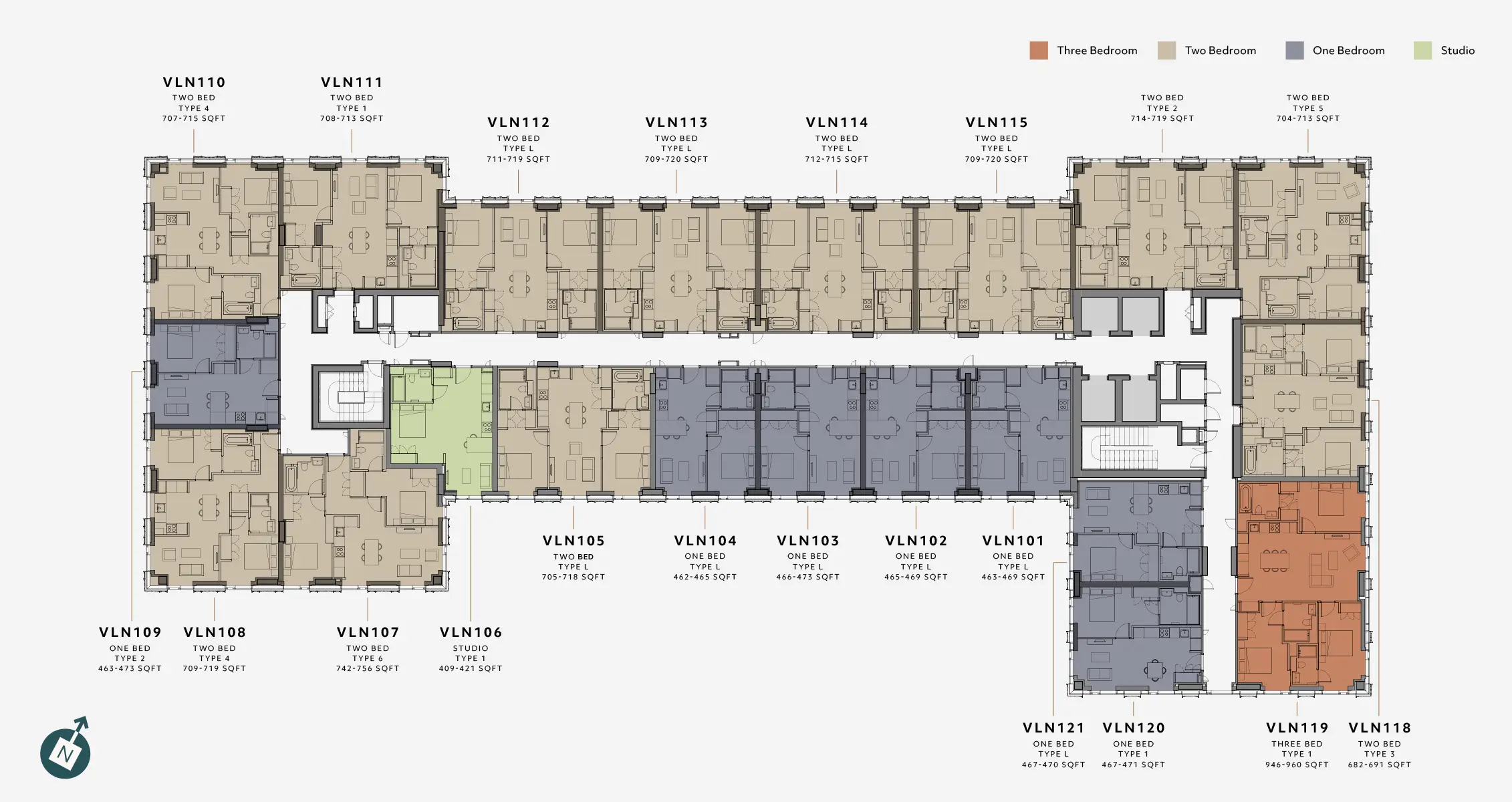 Vitaliving North Floorplans