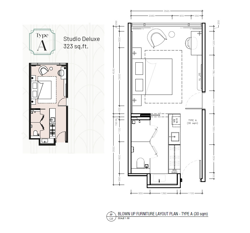 Richmond Mayor – Studio Deluxe Type A Floor Plan