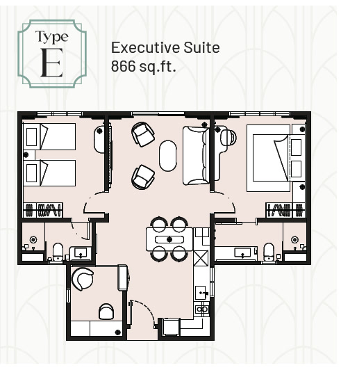 Richmond Mayor – Executive Suite Type E Floor Plan