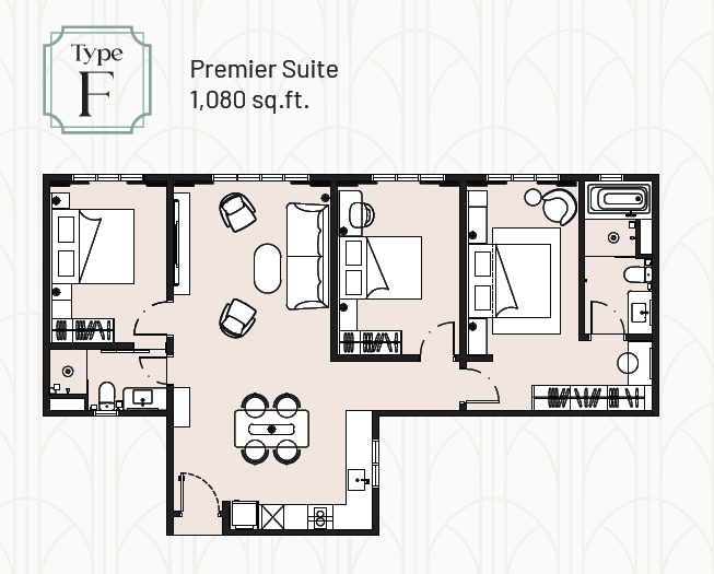 Richmond Mayor – Premier Suite Type F Floor Plan