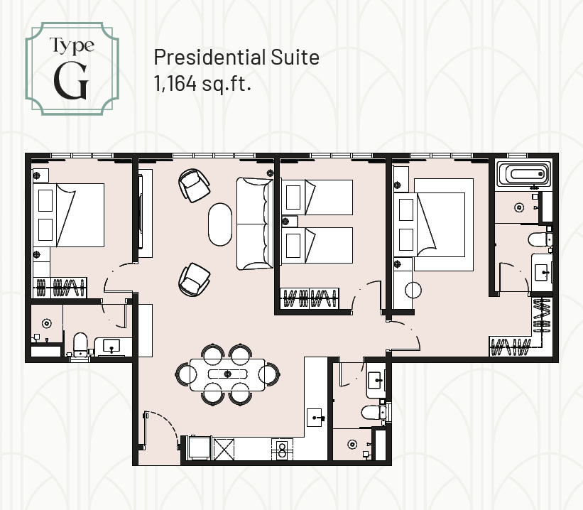 Richmond Mayor – Presidential Suite Type G Floor Plan