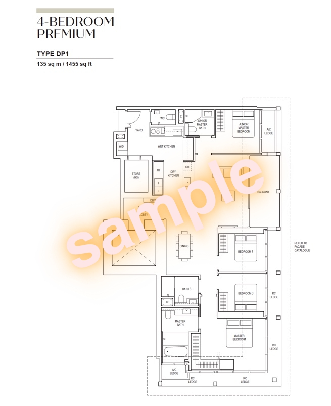 Sample Floor Plan 4BR DP1