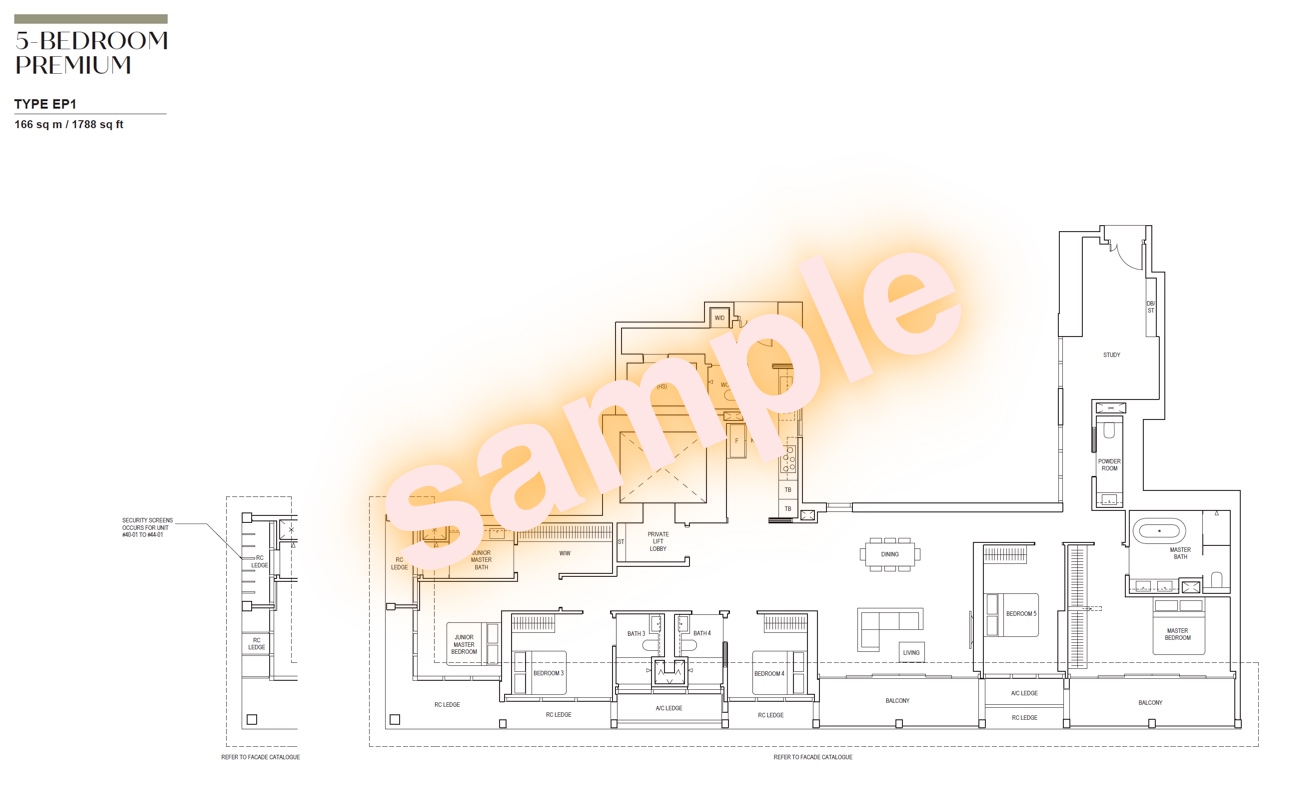 Sample Floor Plan 5BR EP1