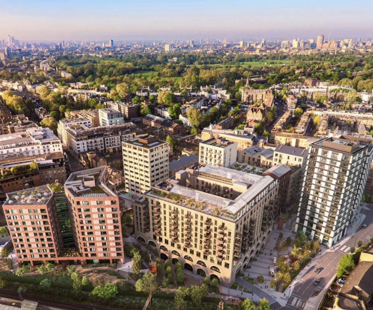 Camden Goods Yard aerial view