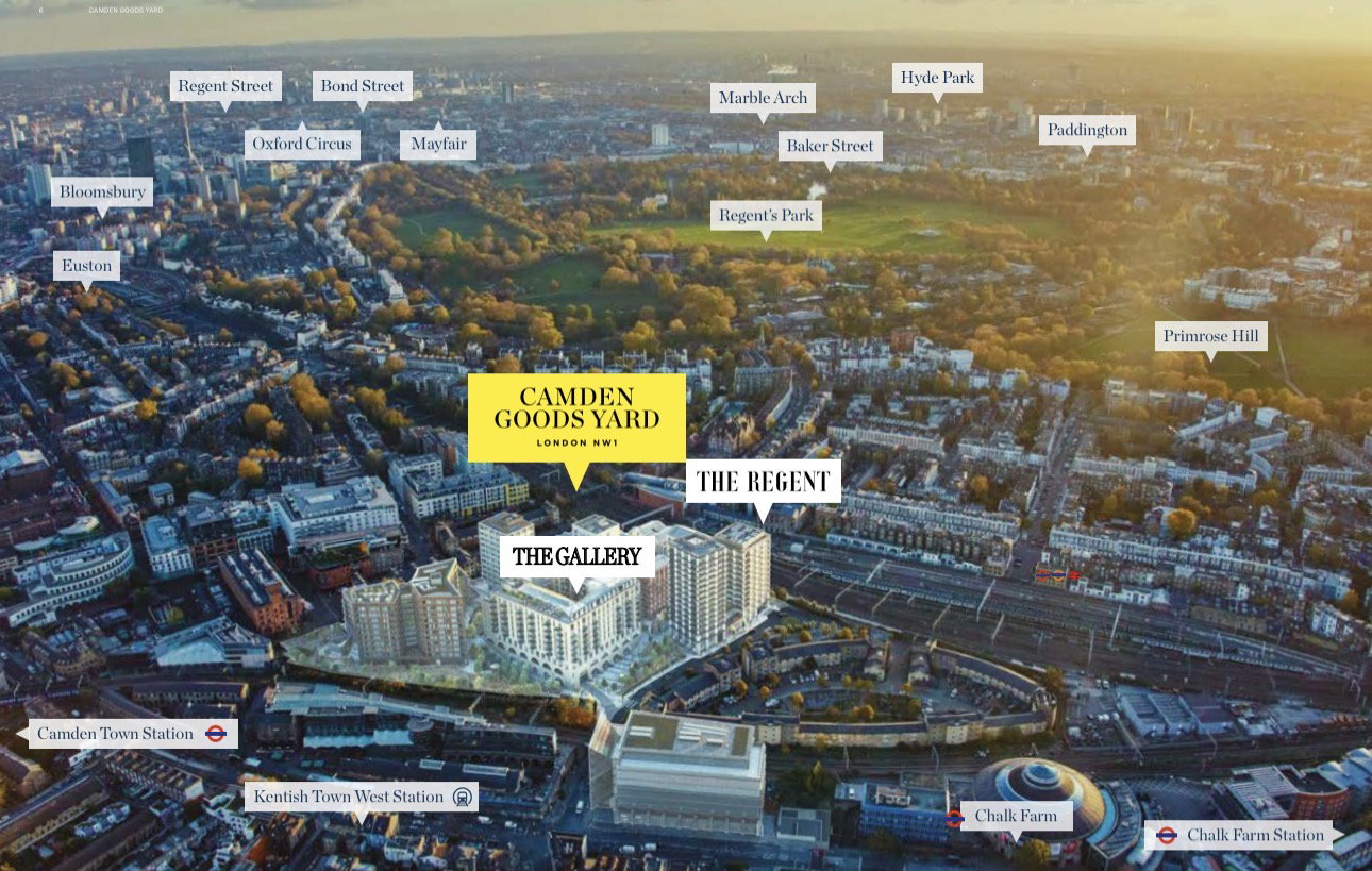Camden Goods Yard – Aerial Location Map