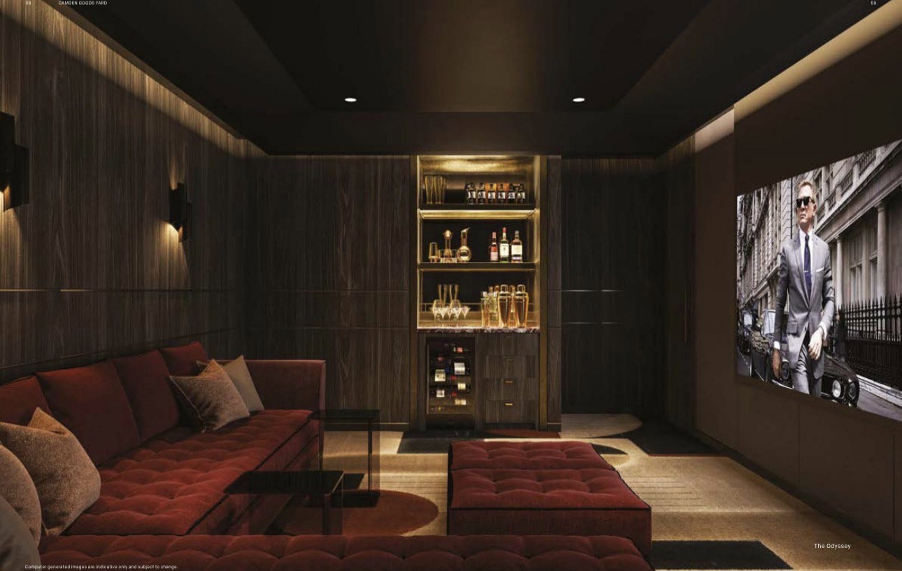 Camden Goods Yard luxury home cinema