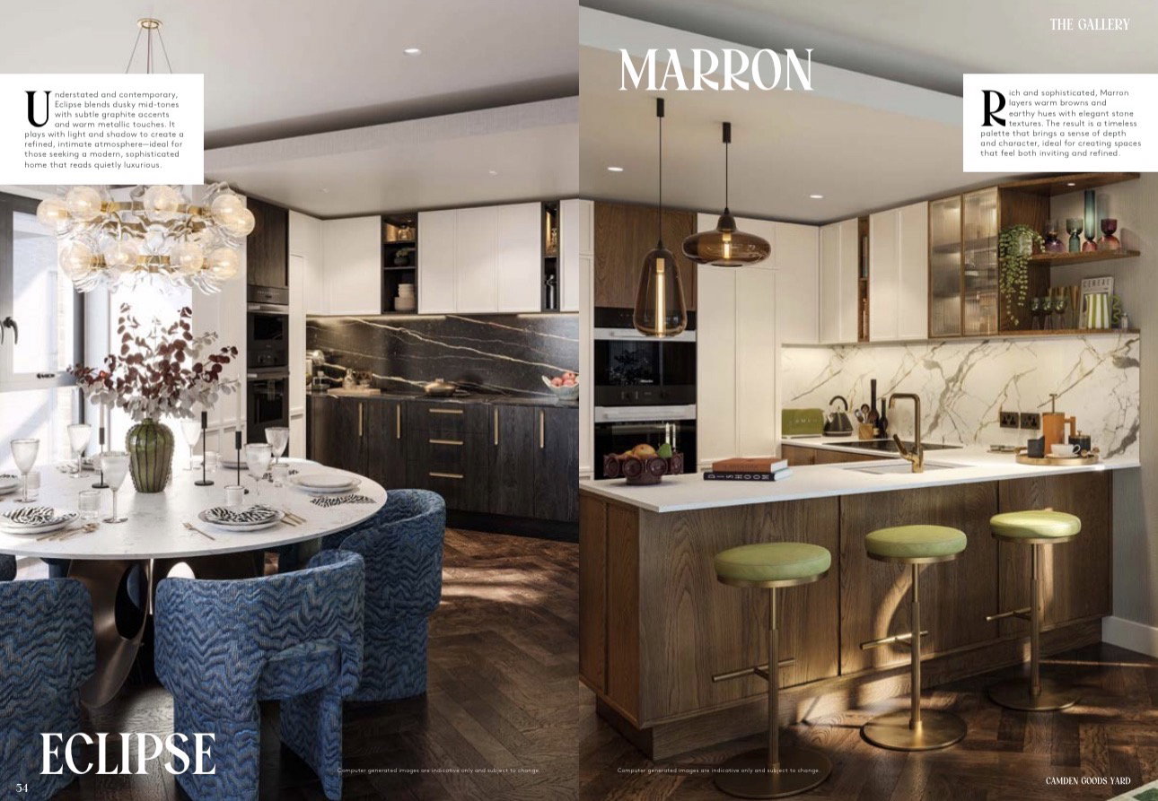 Camden Goods Yard eclipse and marron interior designs
