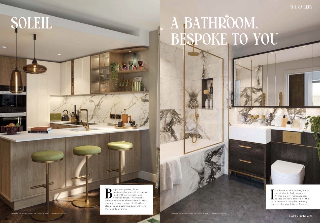 Camden Goods Yard luxury kitchen and bespoke bathroom