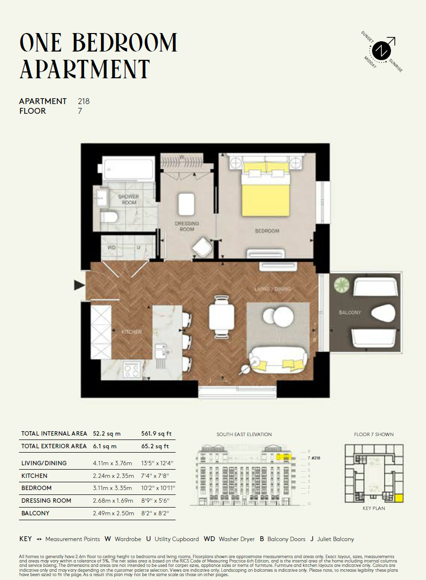 One Bedroom TG1BA11 Floor Plan