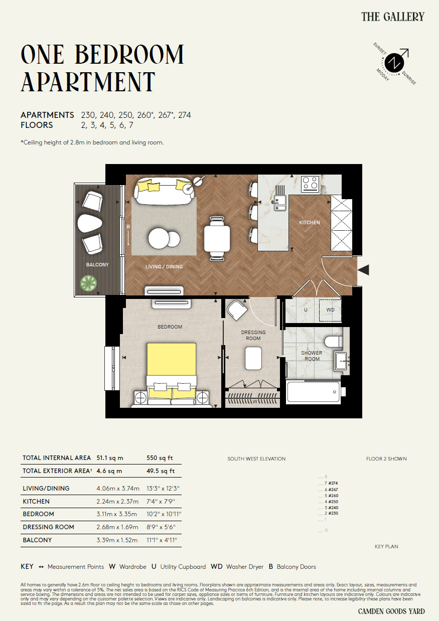 One Bedroom TG1BA4 Floor Plan