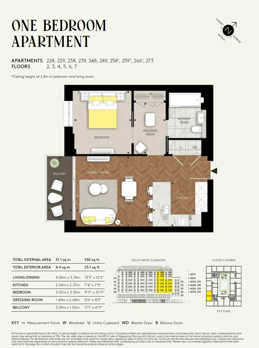 One Bedroom TG1BA5 Floor Plan