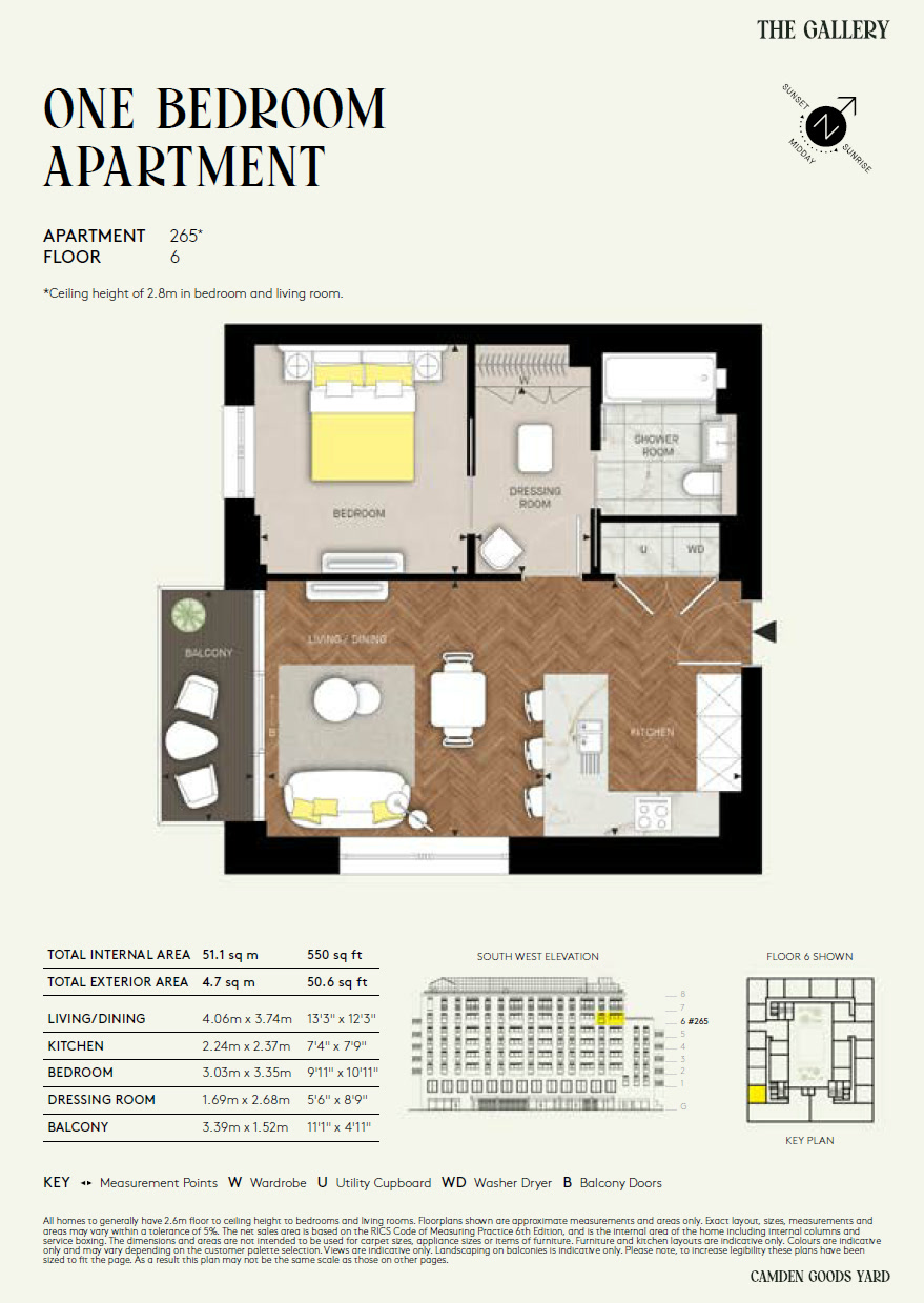 One Bedroom TG1BA6 Floor Plan