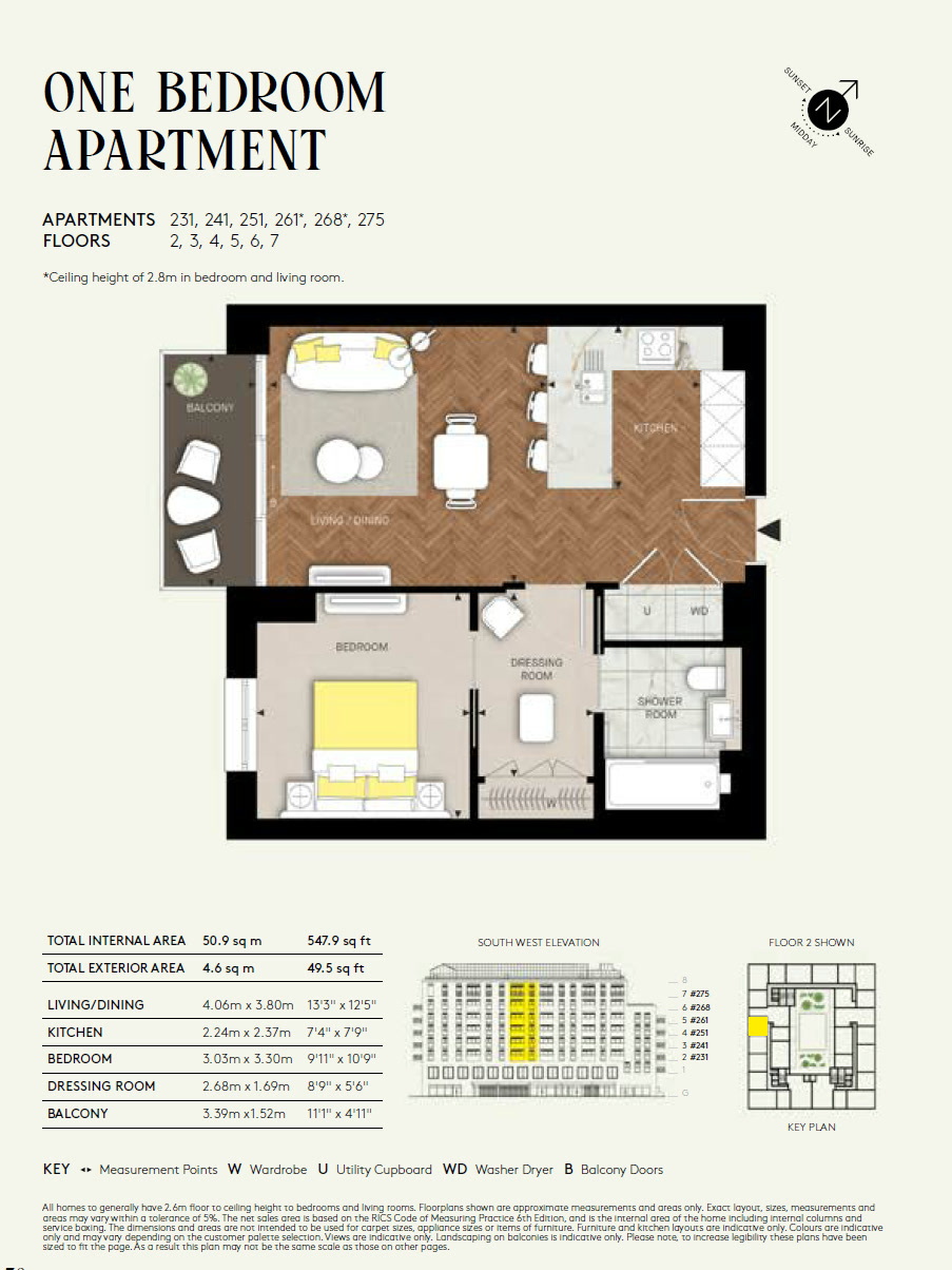 One Bedroom TG1BA7 Floor Plan