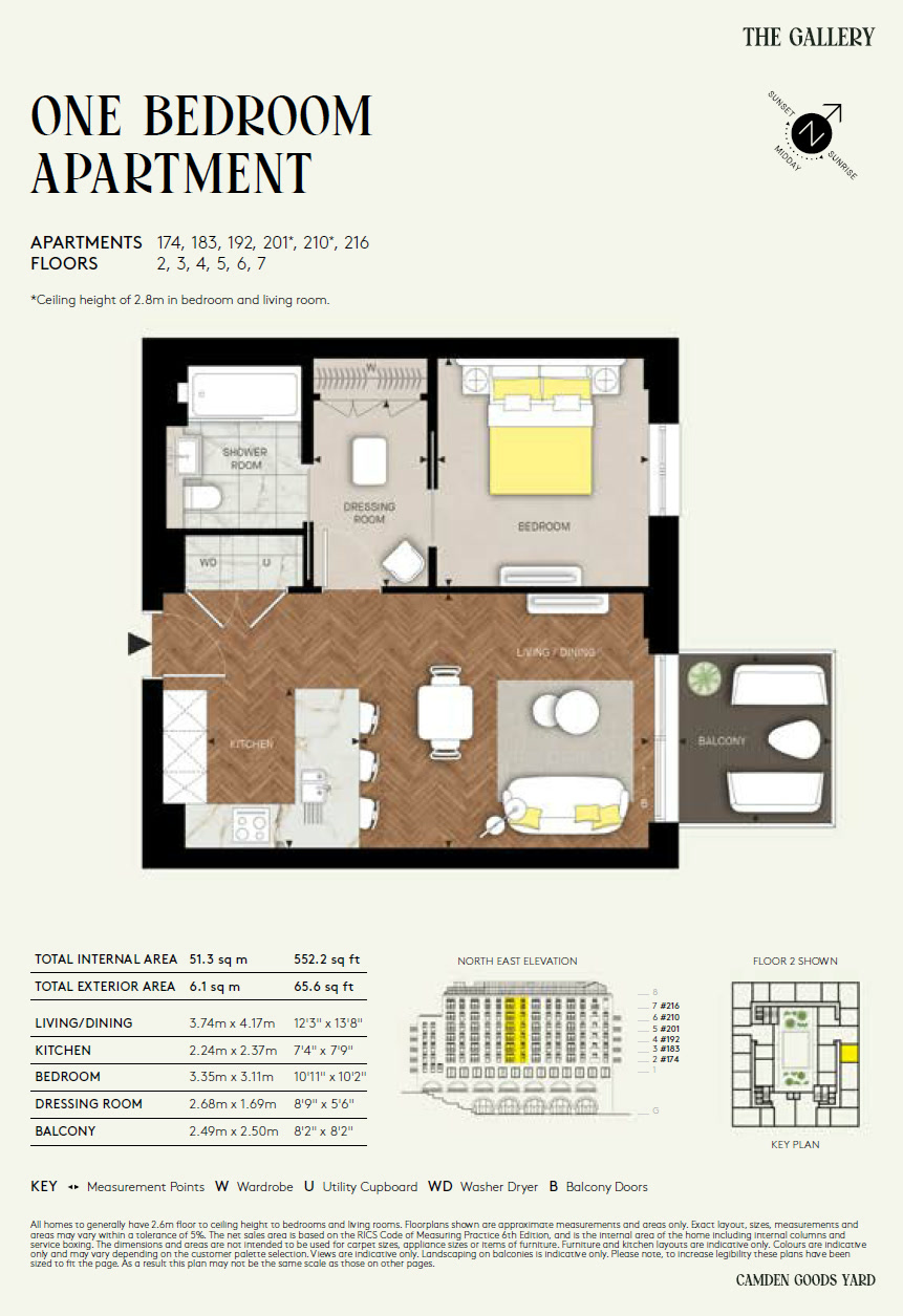 One Bedroom TG1BA8 Floor Plan