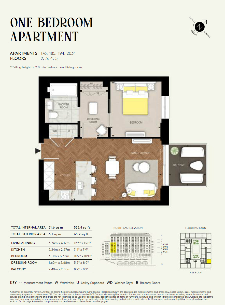 One Bedroom TG1BA9 Floor Plan