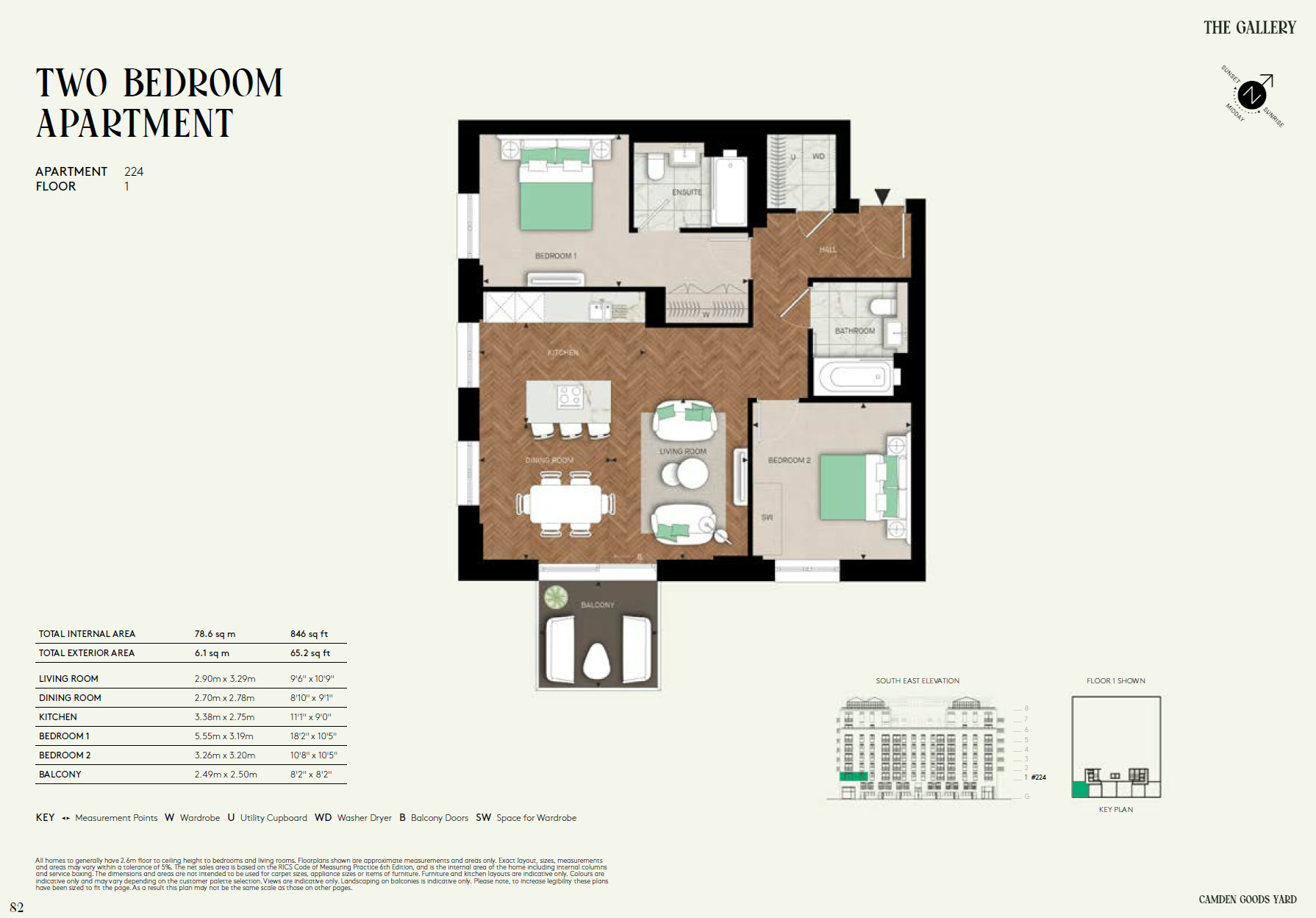 Two Bedroom TG2BA1 Floor Plan