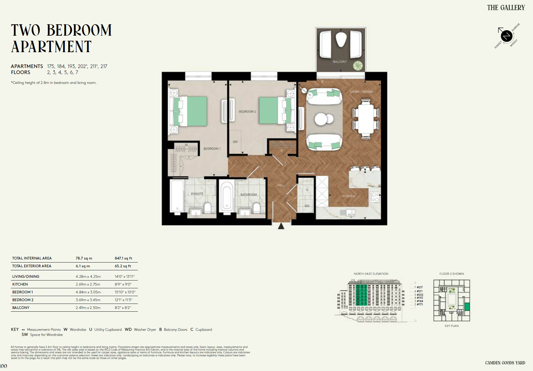 Two Bedroom TG2BA10 Floor Plan