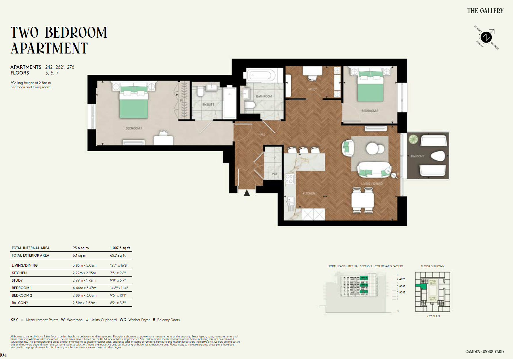 Two Bedroom TG2BA12 Floor Plan