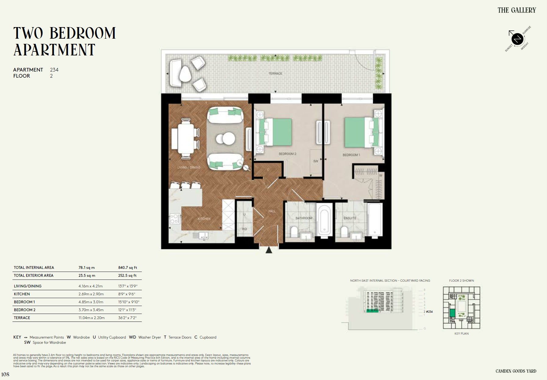 Two Bedroom TG2BA14 Floor Plan