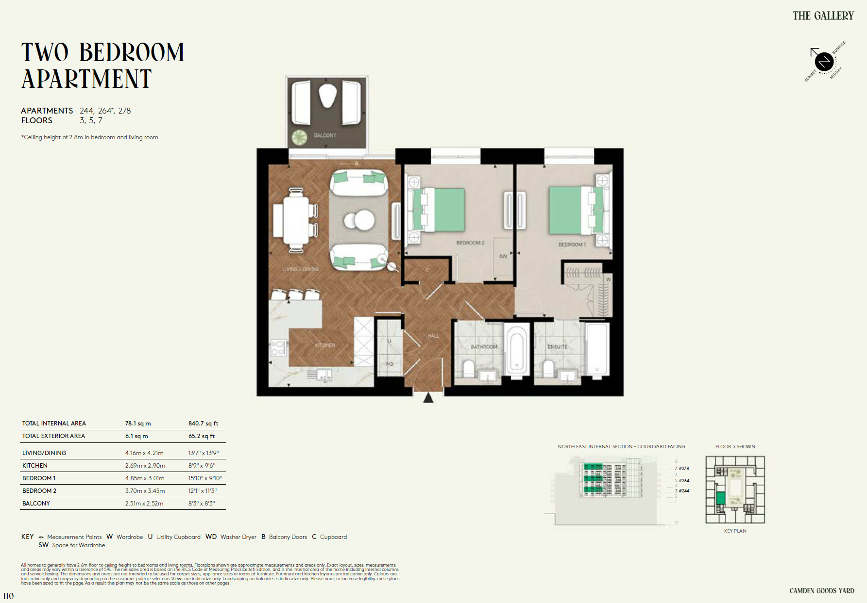 Two Bedroom TG2BA15 Floor Plan