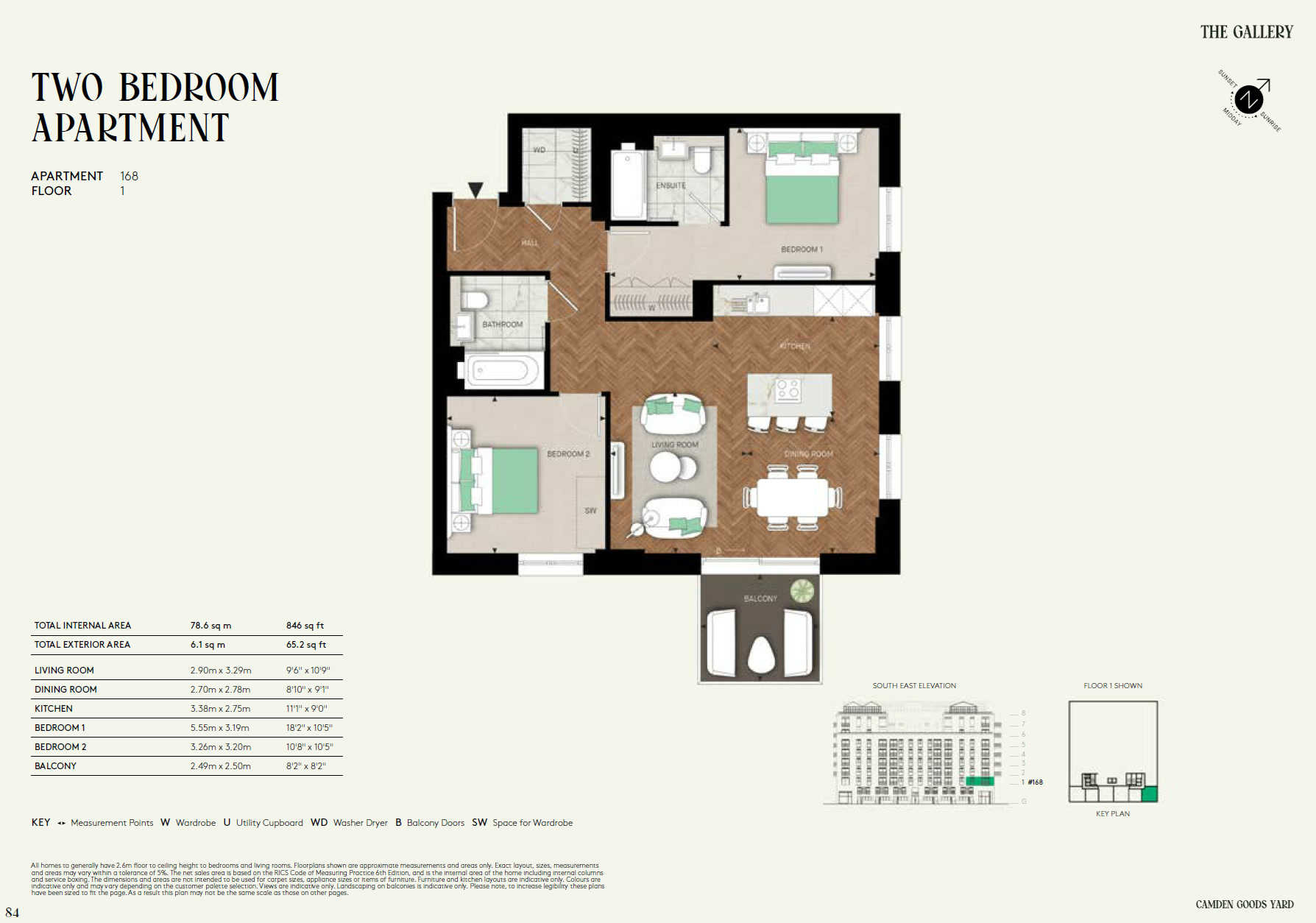 Two Bedroom TG2BA2 Floor Plan