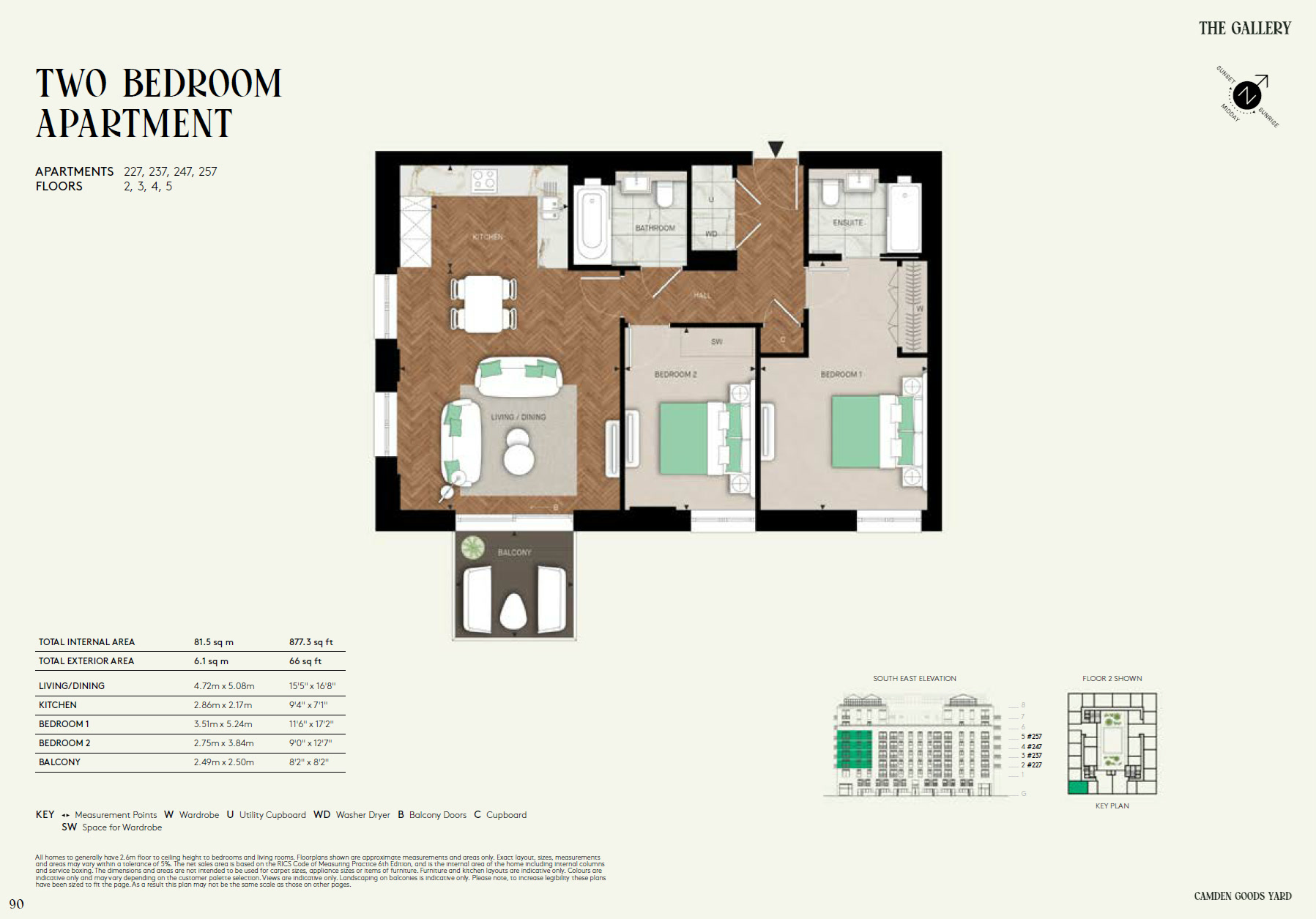 Two Bedroom TG2BA5 Floor Plan