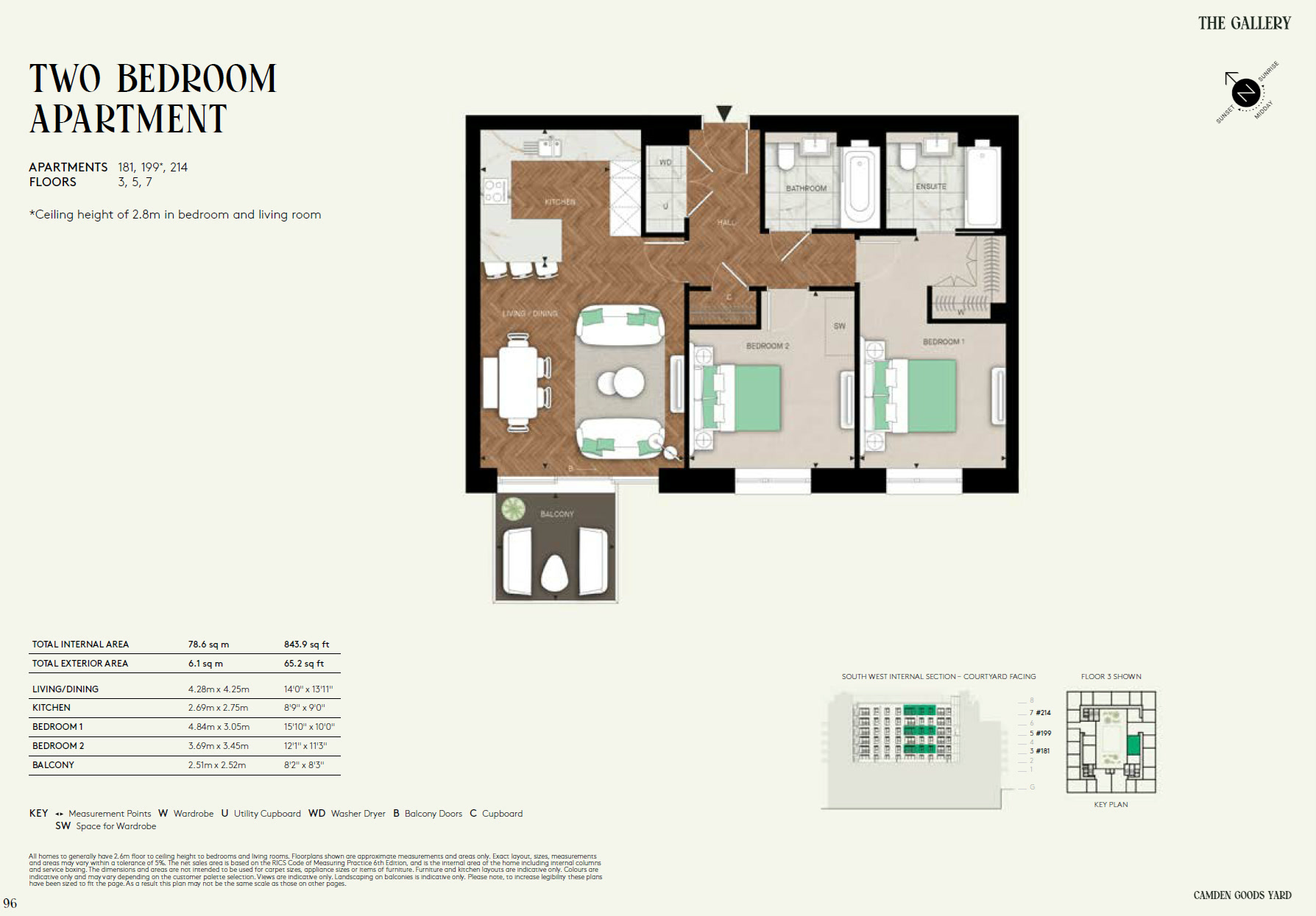 Two Bedroom TG2BA8 Floor Plan