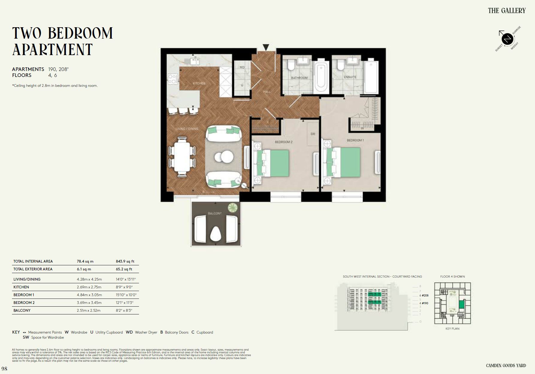 Two Bedroom TG2BA9 Floor Plan