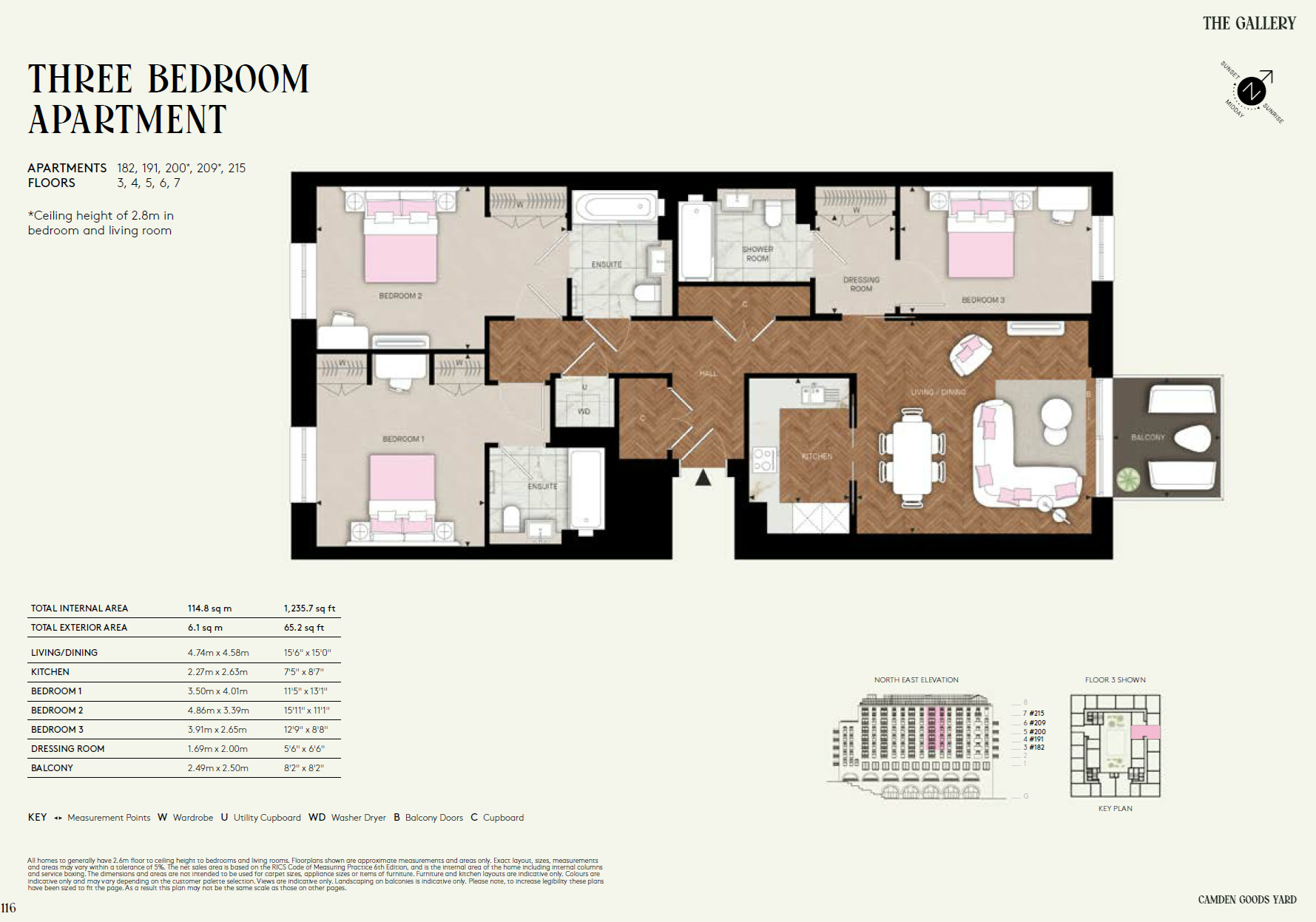 Three Bedroom TG3BA2 Floor Plan