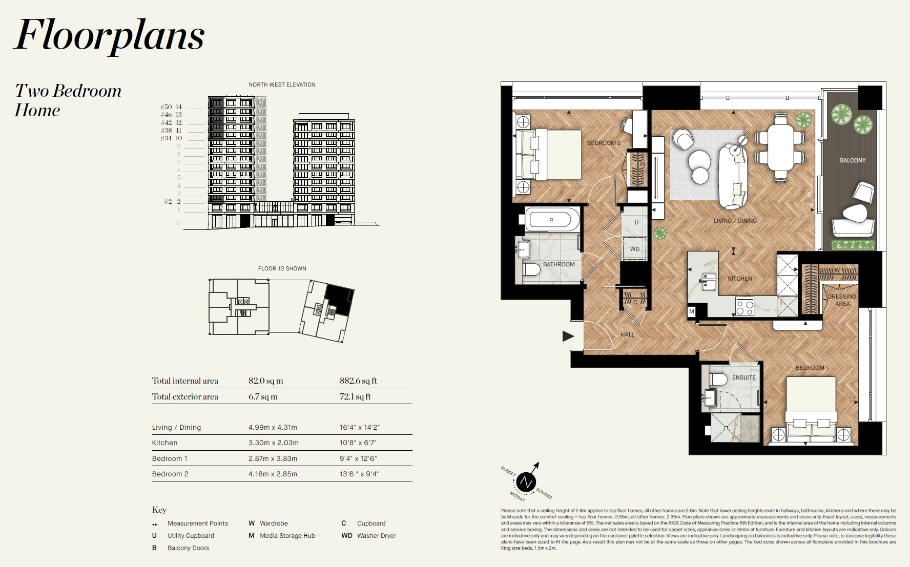 Two Bedroom TR2BA3 Floor Plan