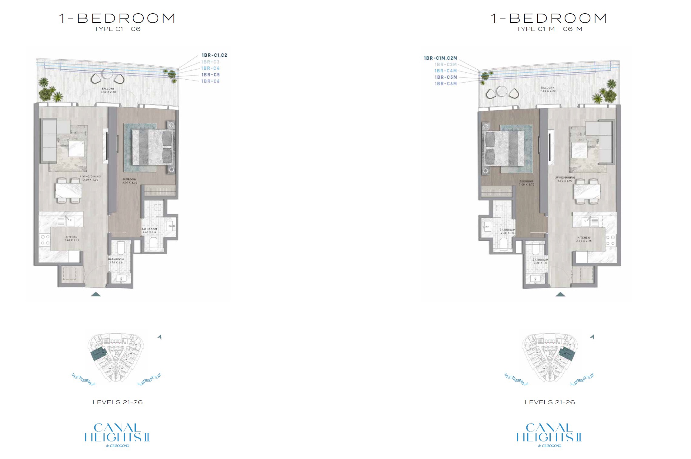 Canal Height Dubai – 1BR 1c