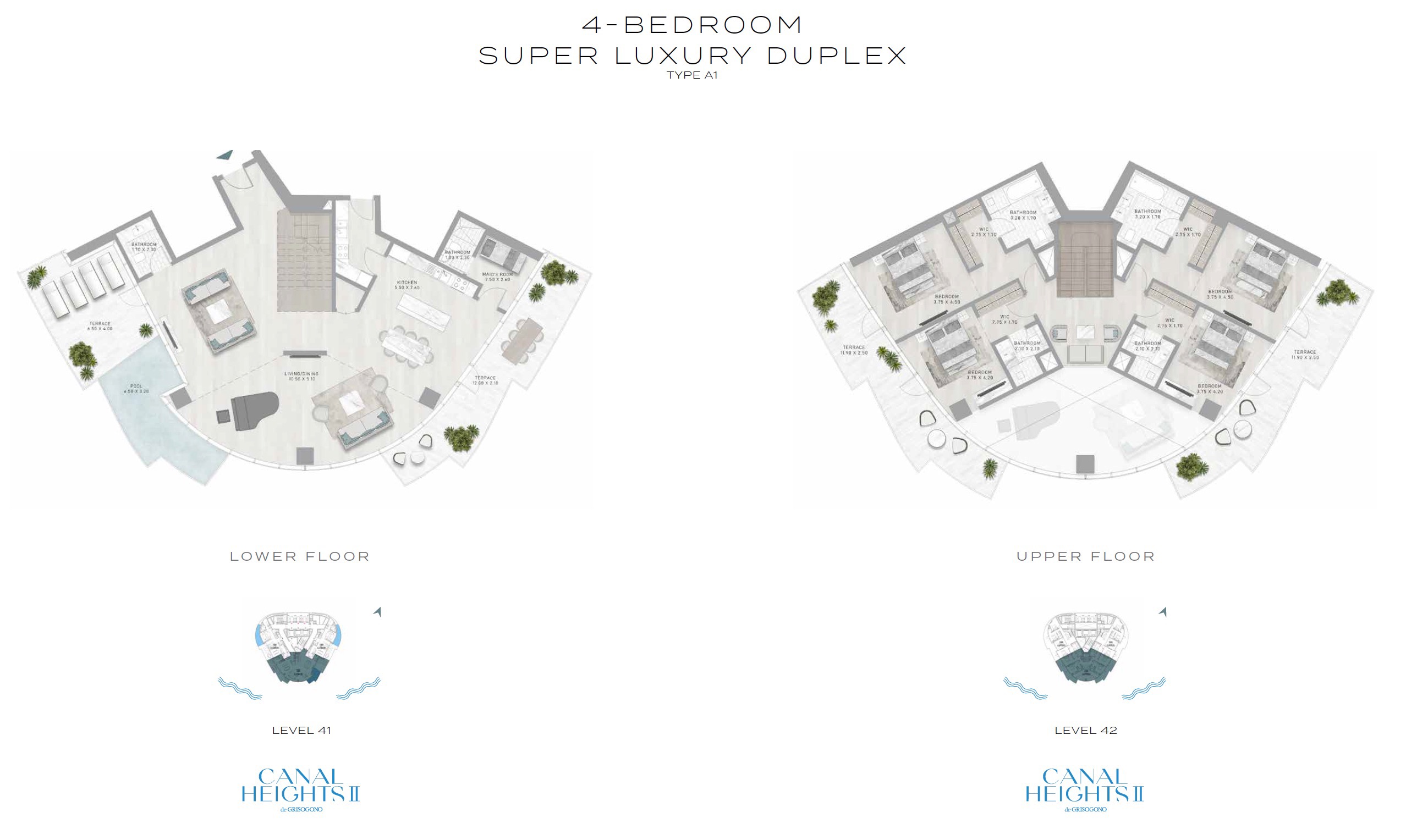Canal Height Dubai – 4BR 1