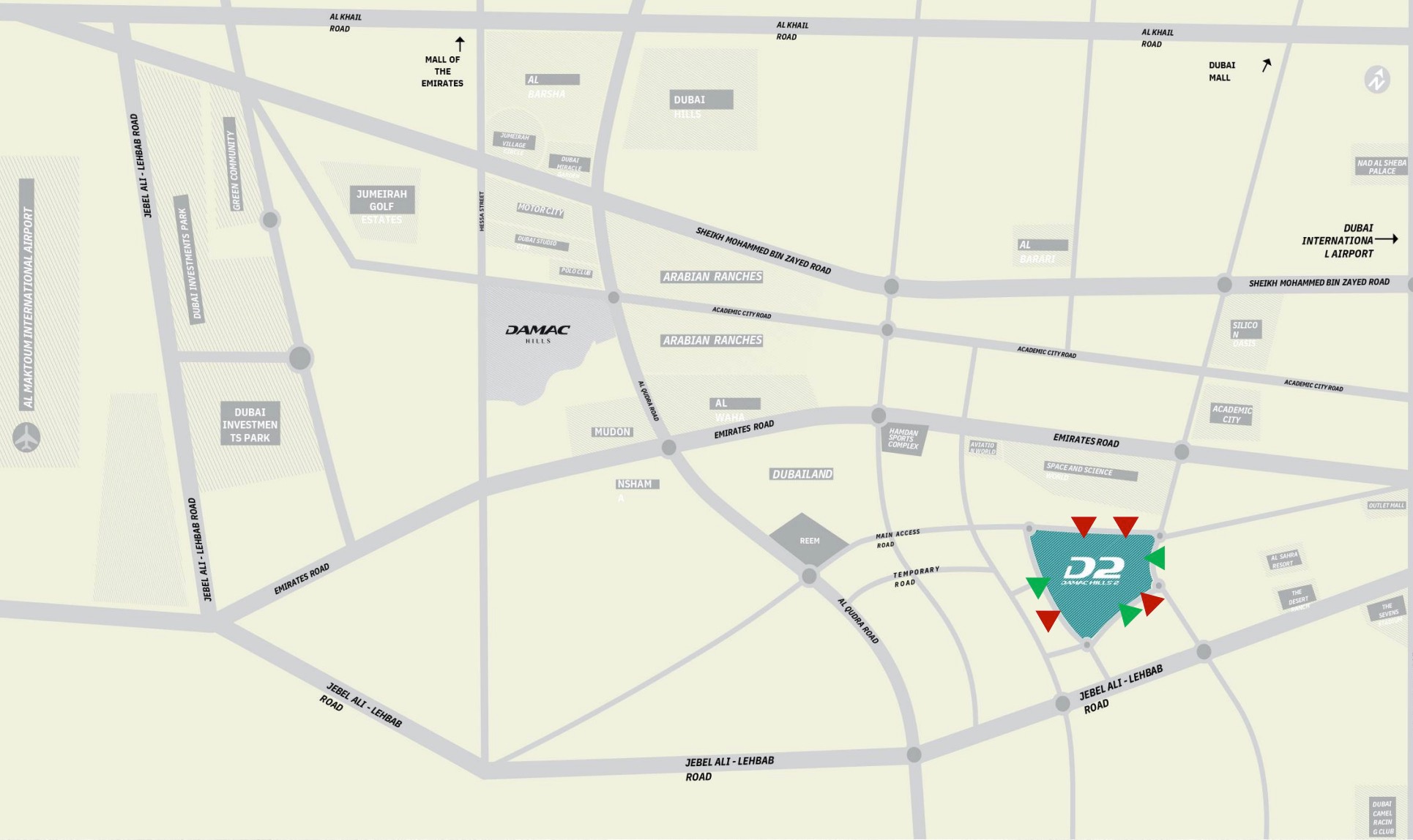 ELO 3 Damac – Location Map