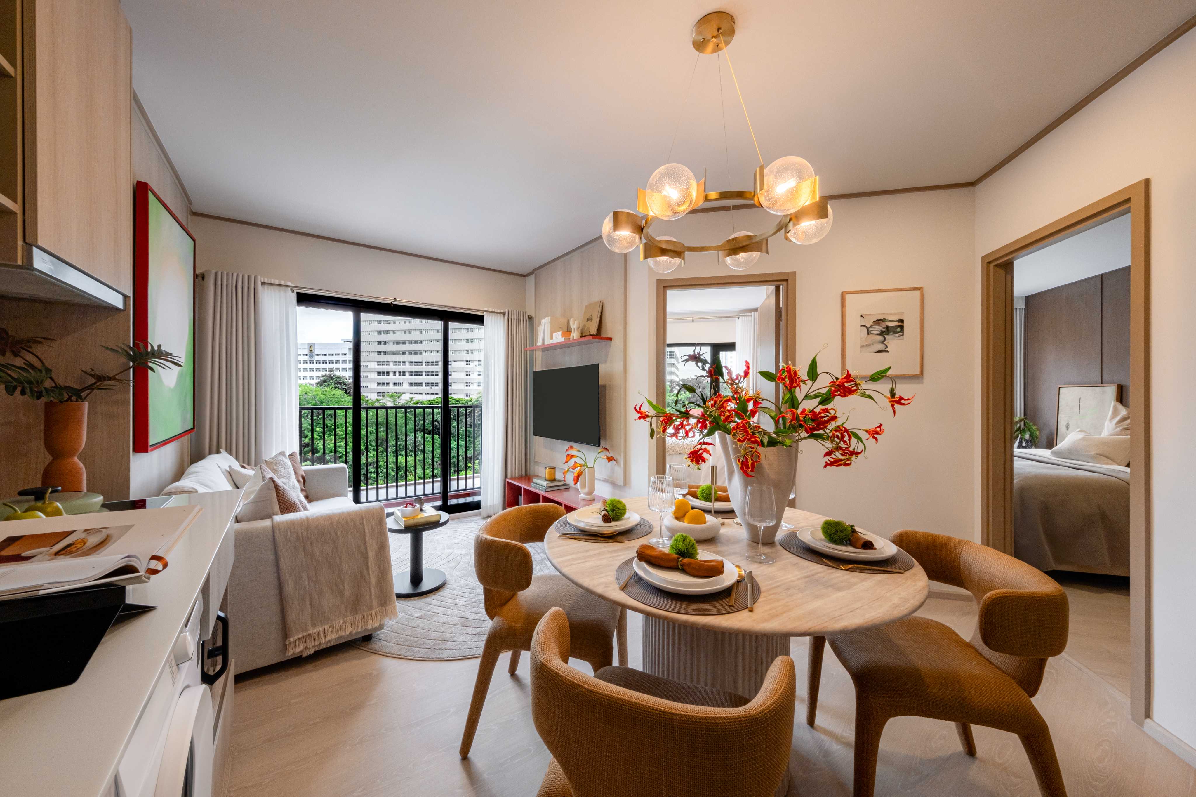 Dining and living area