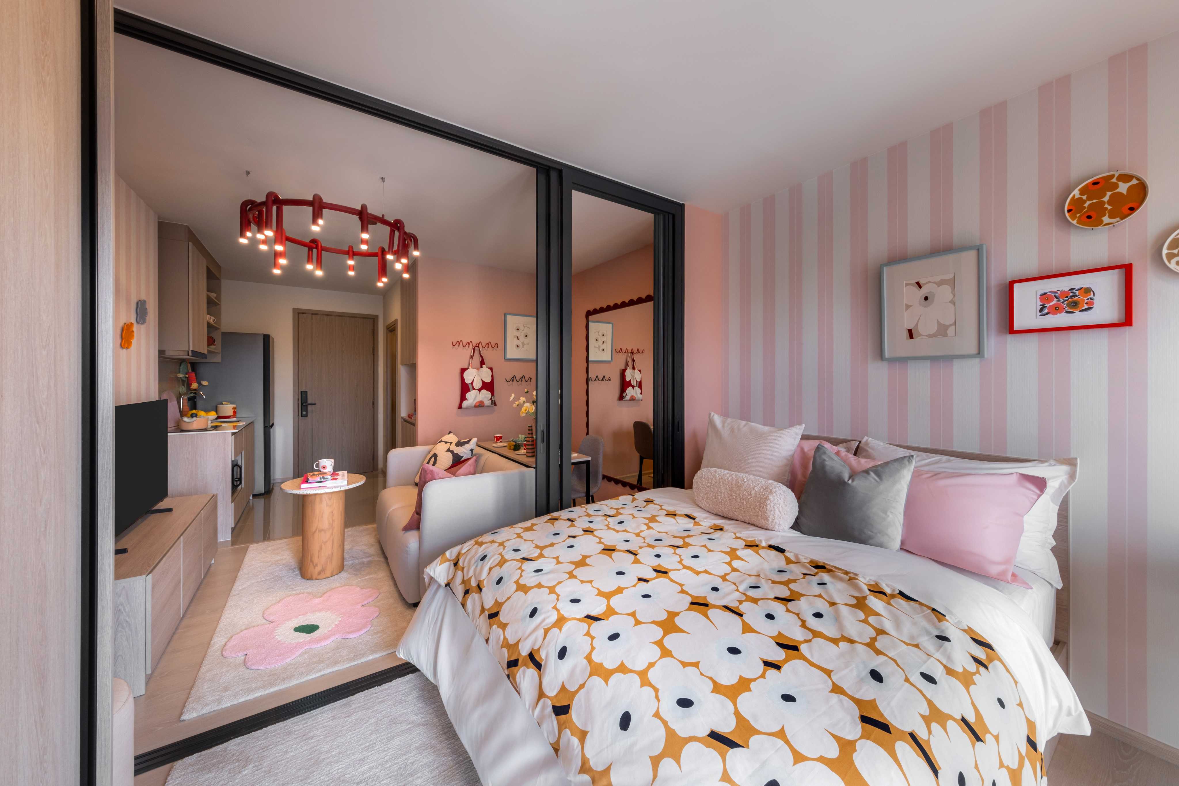 Bedroom and living area
