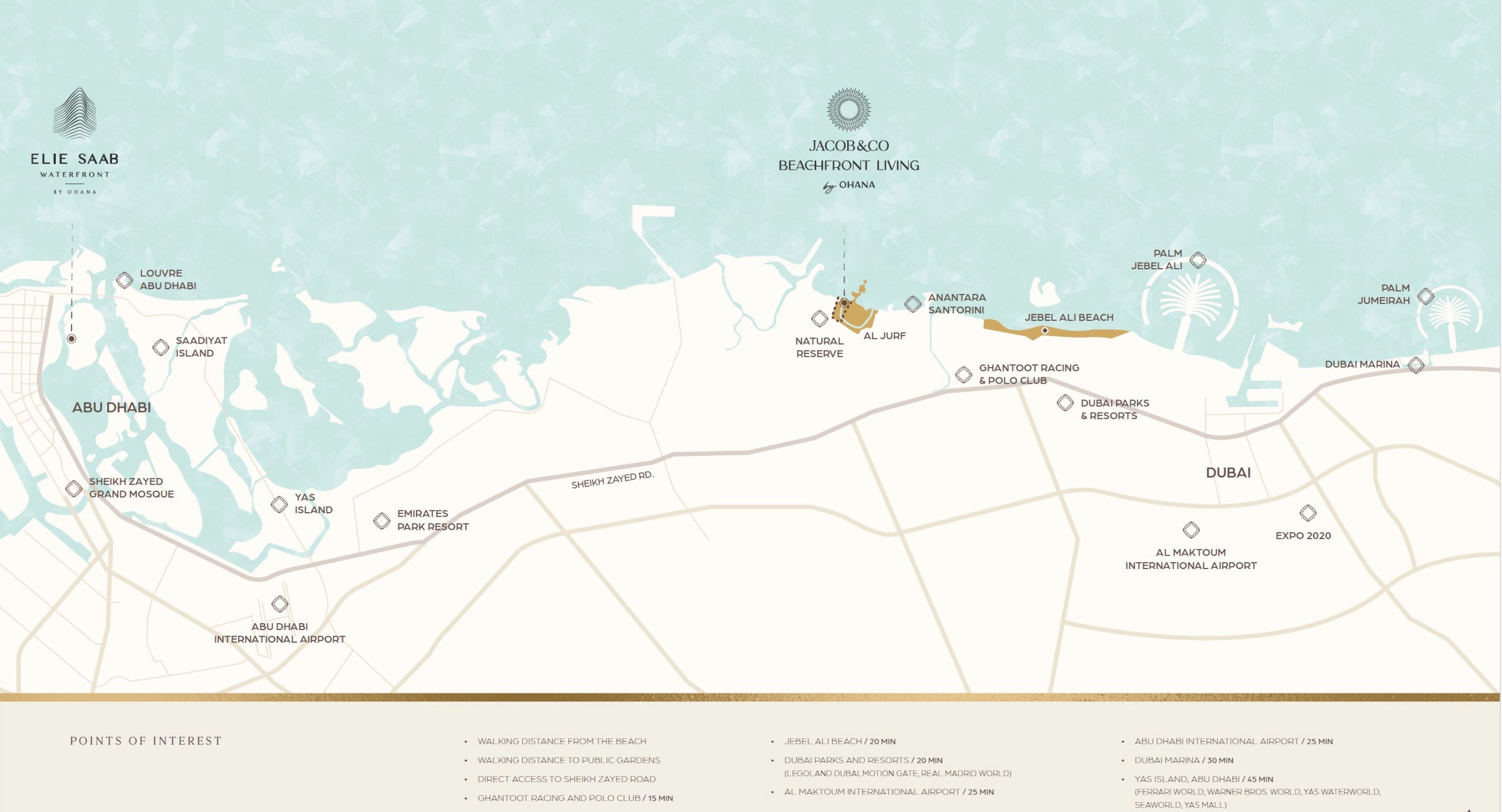 Jacob&Co Beachfront Location Map