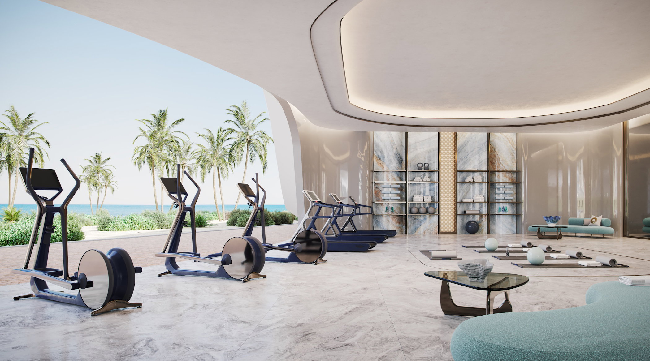 Jacob and Co Beachfront Living By Ohana gym interior