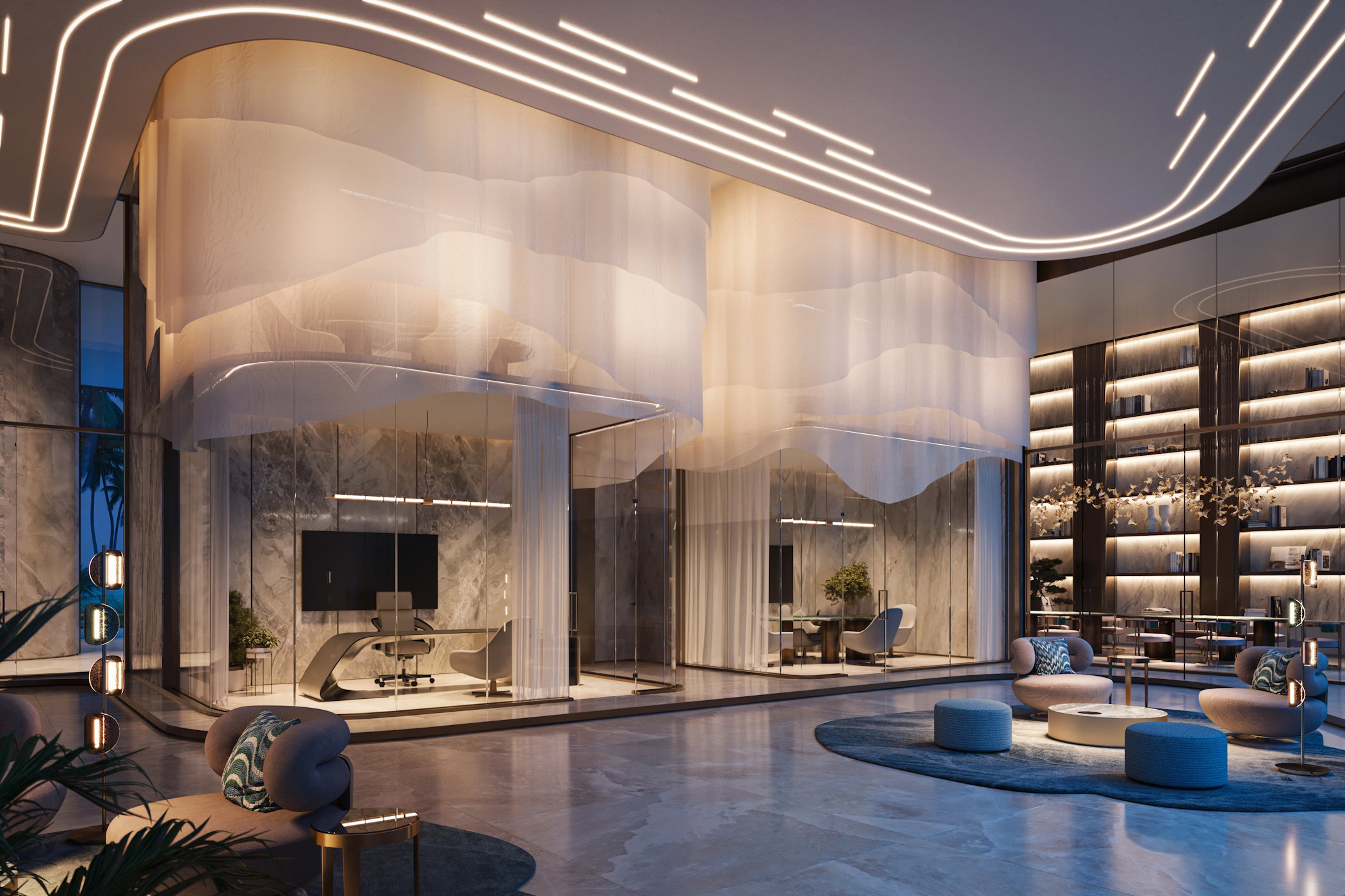 Jacob Co Beachfront Living By Ohana Interior Business Center Meeting Suites