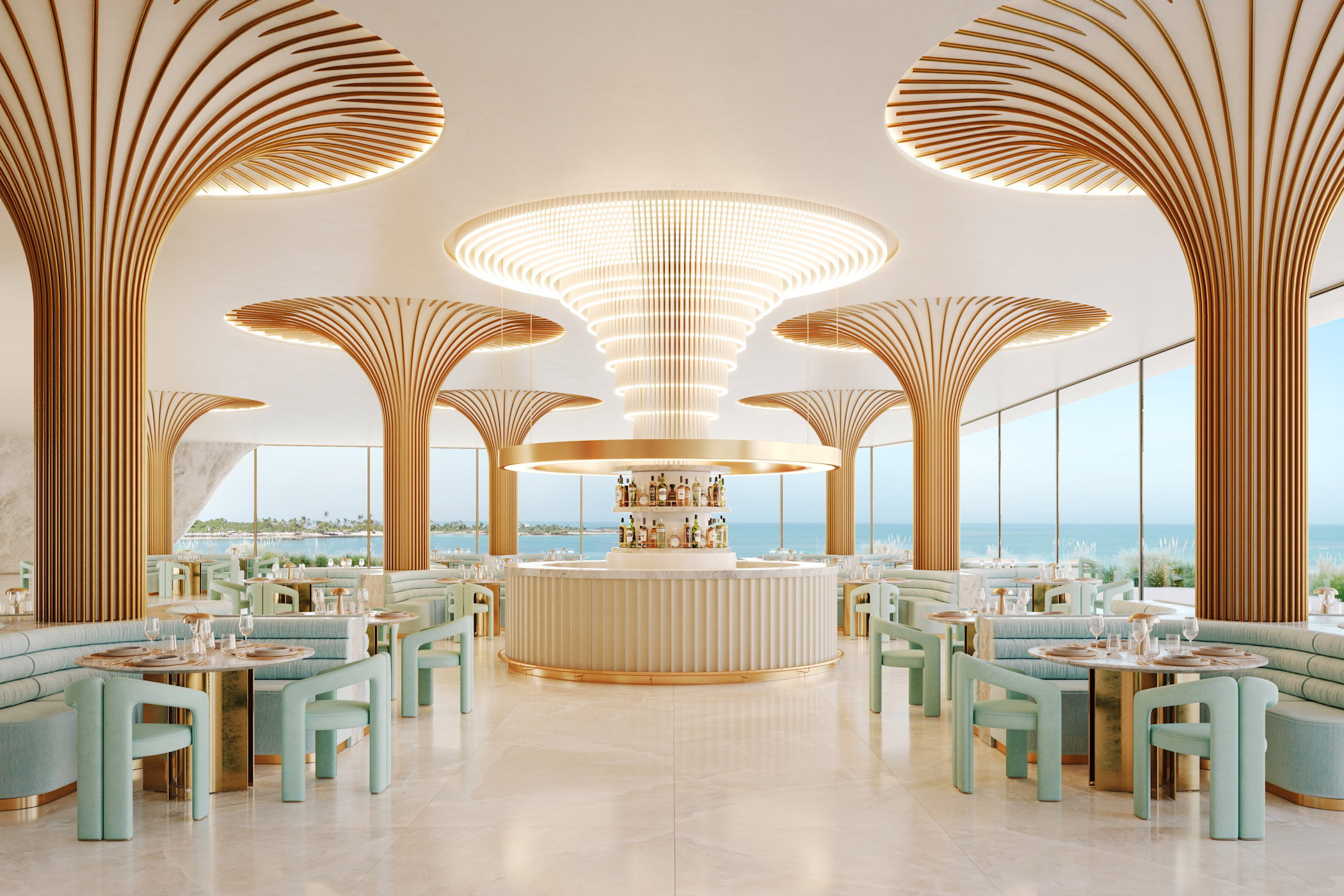 Jacob Co Beachfront Living By Ohana interior restaurant